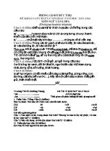 Một số đề thi khảo sát chất lượng đầu năm Ngữ văn lớp 6 - Năm học 2013-2014 - Phòng GD & ĐT Đức Thọ